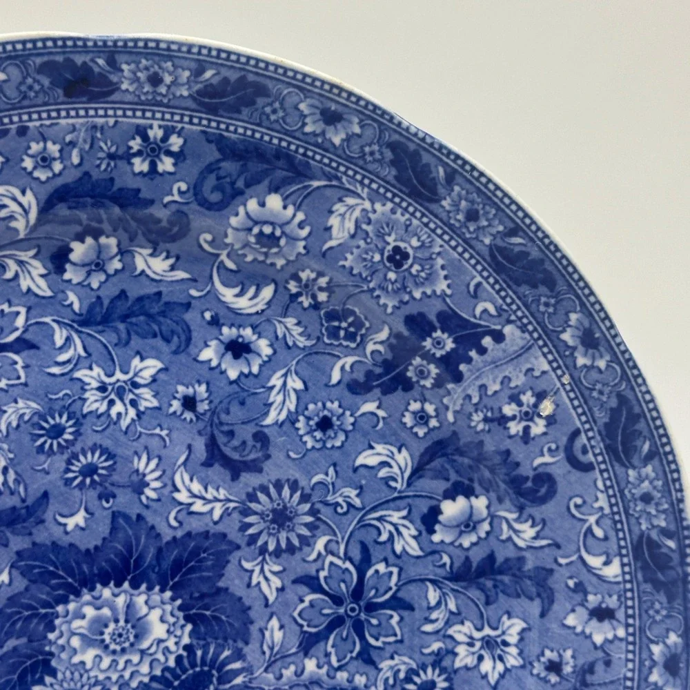 B.W.M. & Co Siam Blue Transferware Plate Cauldon Place England Wilhelm & Graef